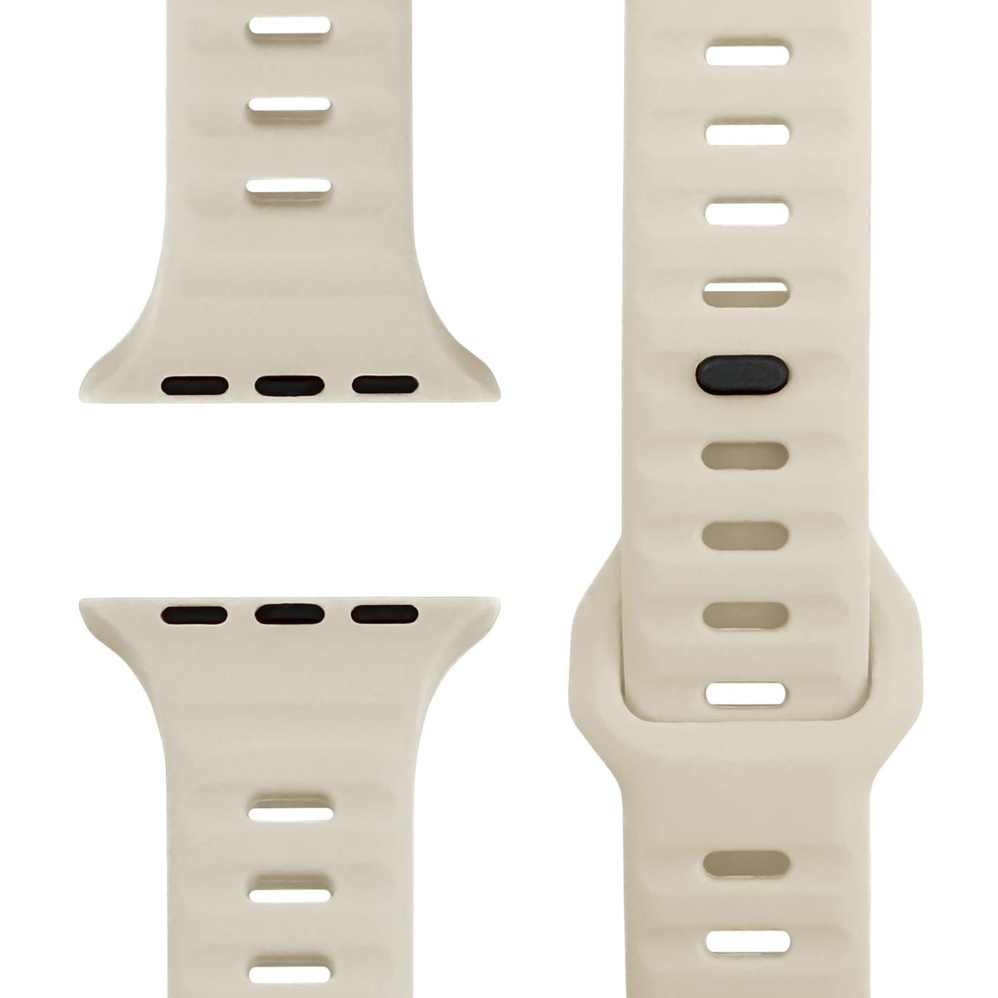 NALIA Motion Band fyrir Apple Watch SE/10/9/8/7/6/5/4/3/2/1, kassastærð 38/40/41/42 mm, mjúkt sílikon sportband með smellulás