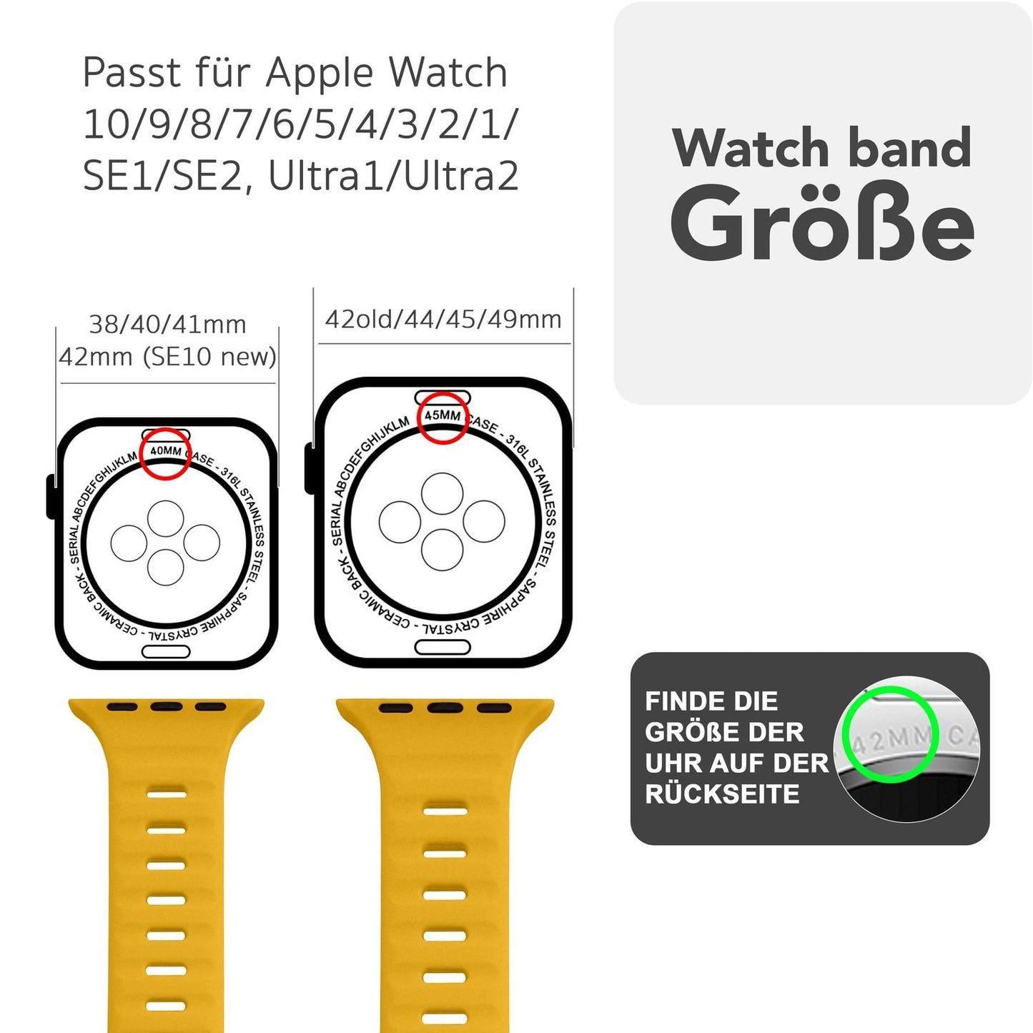 NALIA Motion Band fyrir Apple Watch SE/10/9/8/7/6/5/4/3/2/1, kassastærð 38/40/41/42 mm, mjúkt sílikon sportband með smellulás