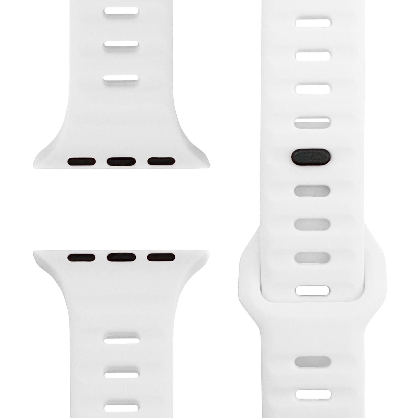 NALIA Motion Band fyrir Apple Watch SE/10/9/8/7/6/5/4/3/2/1, kassastærð 38/40/41/42 mm, mjúkt sílikon sportband með smellulás