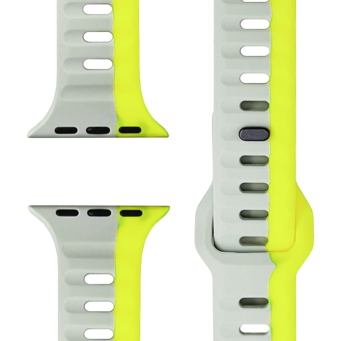 NALIA Motion Band fyrir Apple Watch SE/10/9/8/7/6/5/4/3/2/1, kassastærð 38/40/41/42 mm, mjúkt sílikon sportband með smellulás