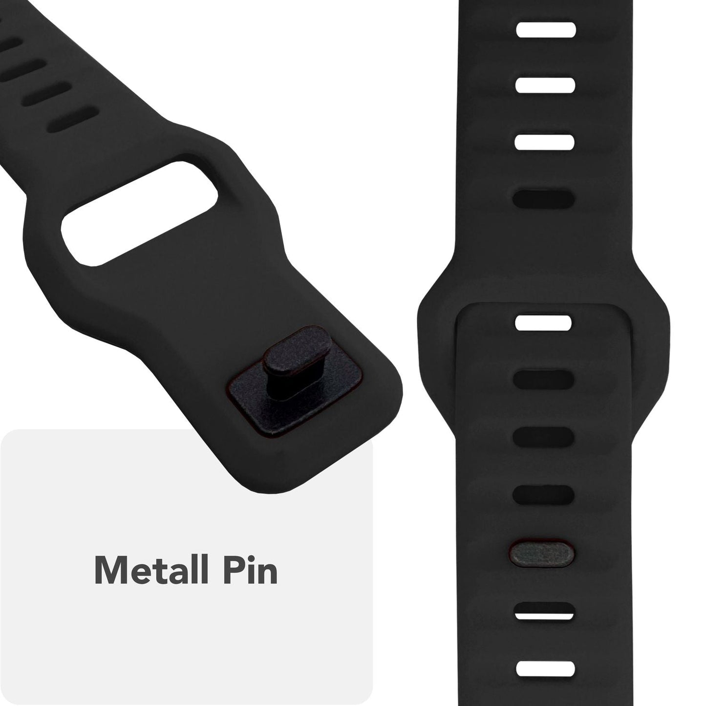 NALIA Motion Band fyrir Apple Watch SE/10/9/8/7/6/5/4/3/2/1, kassastærð 38/40/41/42 mm, mjúkt sílikon sportband með smellulás