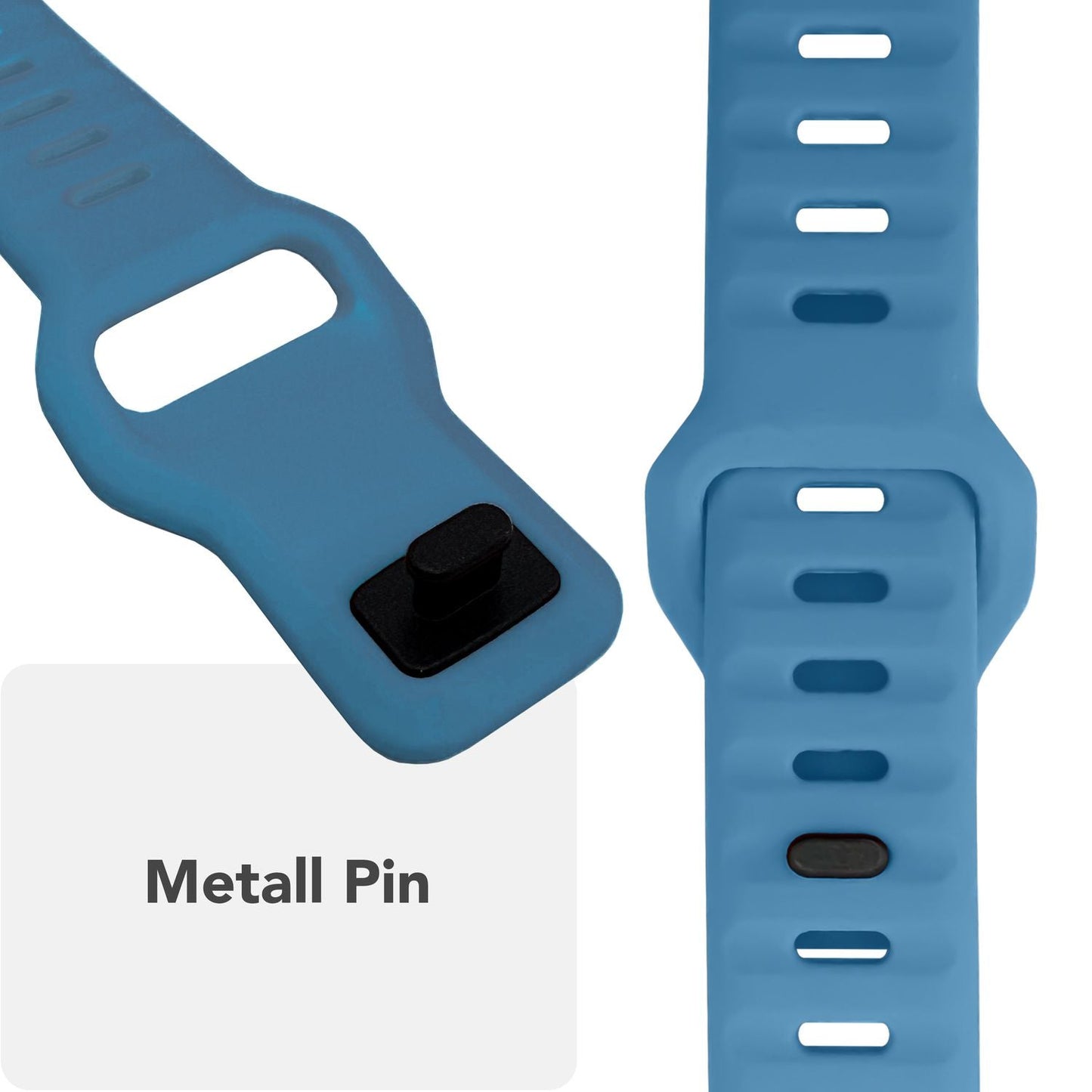 NALIA Motion Band for Apple Watch Ultra/SE/10/9/8/7/6/5/4/3/2/1, Case Size 42/44/45/46/49mm, Soft Silicone Replacement Sport Band with Snap-on Closure