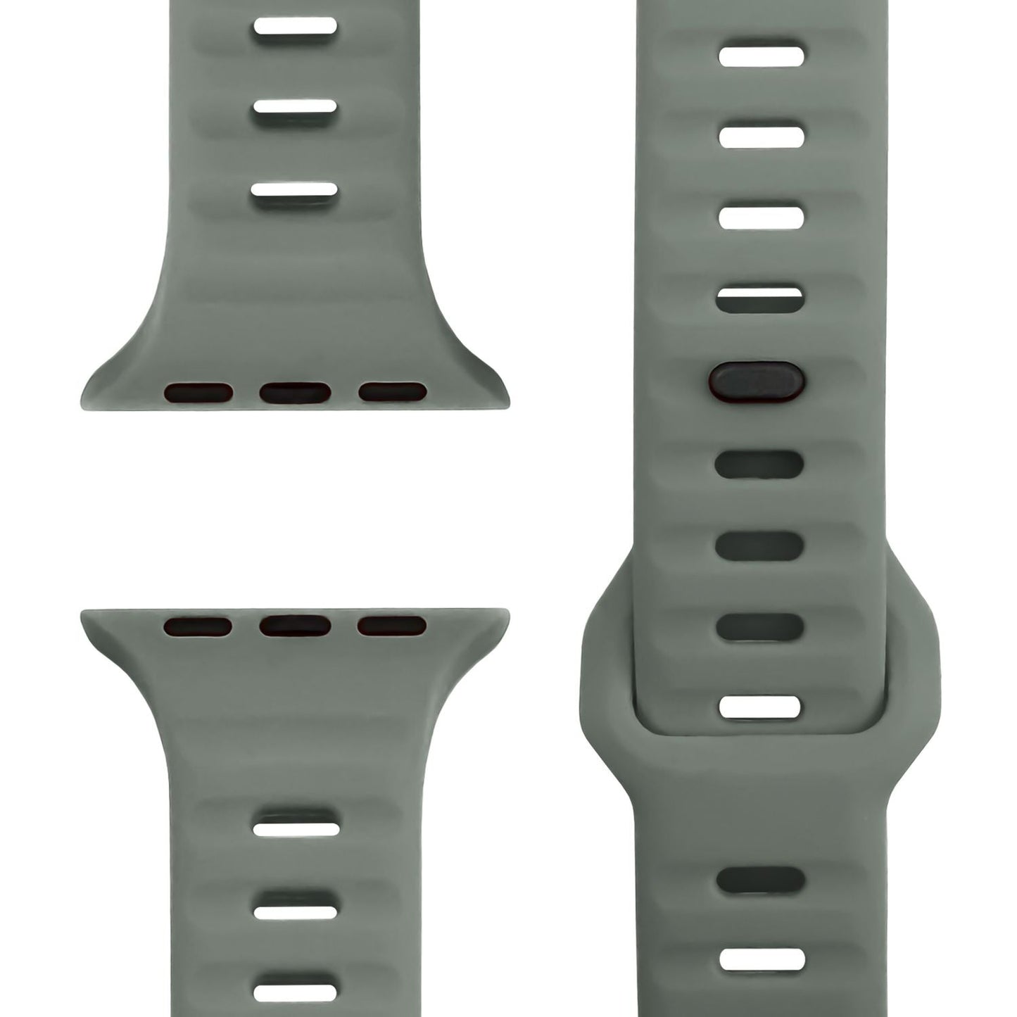 NALIA Motion Band for Apple Watch Ultra/SE/10/9/8/7/6/5/4/3/2/1, Case Size 42/44/45/46/49mm, Soft Silicone Replacement Sport Band with Snap-on Closure