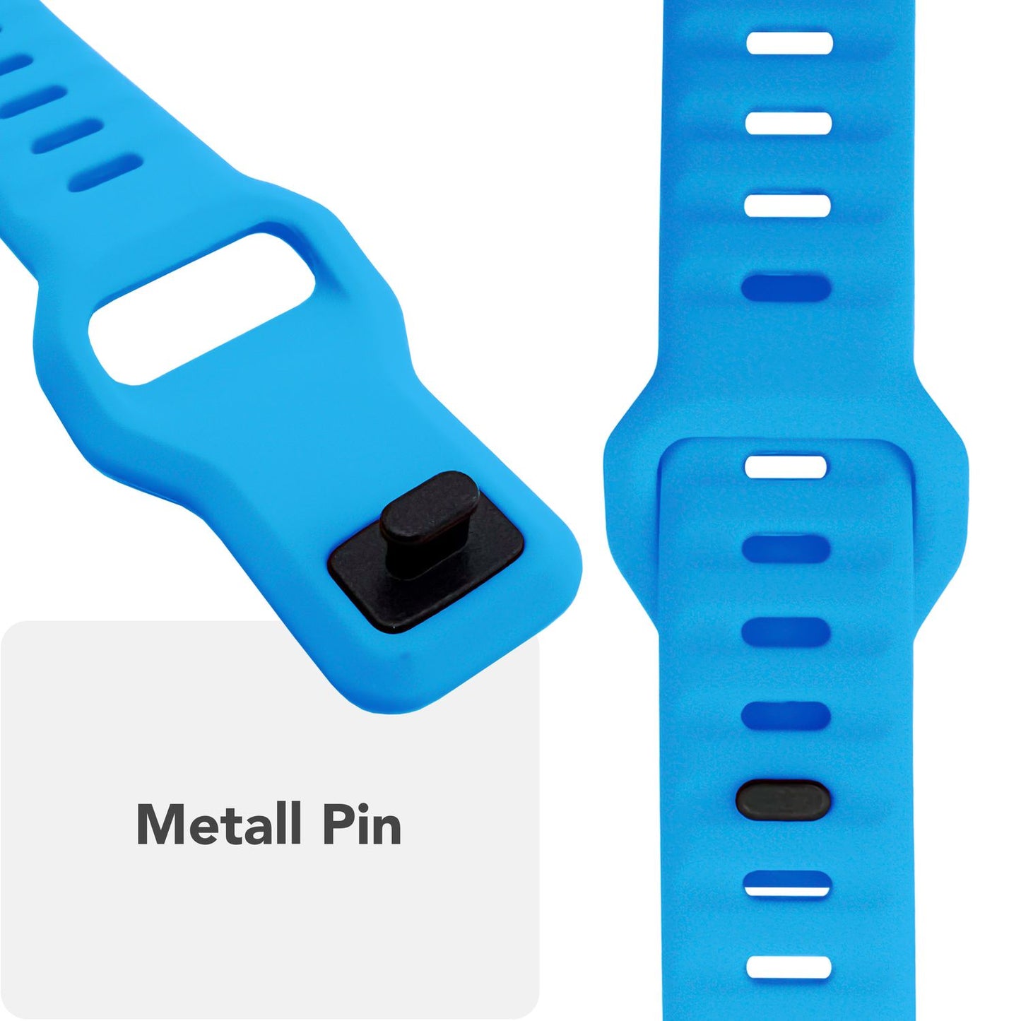 NALIA Motion Band for Apple Watch Ultra/SE/10/9/8/7/6/5/4/3/2/1, Case Size 42/44/45/46/49mm, Soft Silicone Replacement Sport Band with Snap-on Closure