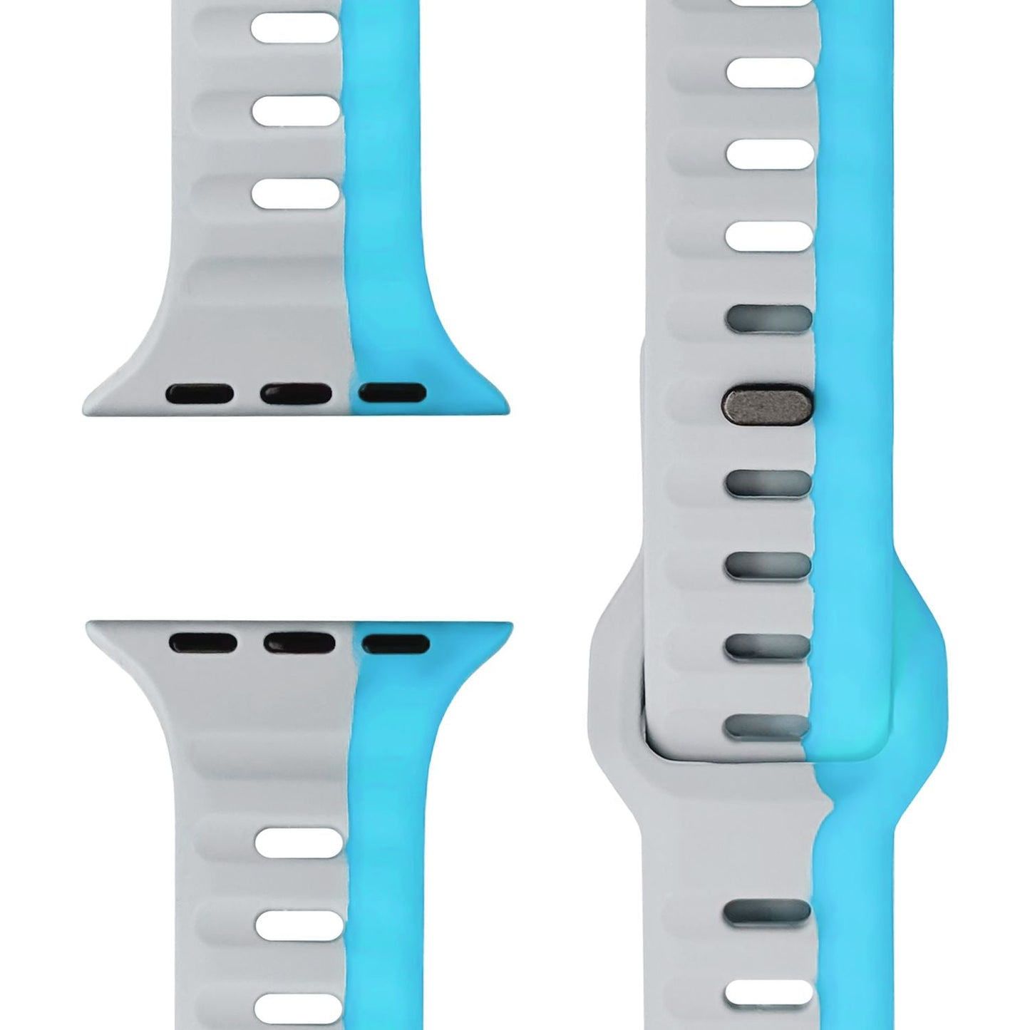 NALIA Motion Band for Apple Watch Ultra/SE/10/9/8/7/6/5/4/3/2/1, Case Size 42/44/45/46/49mm, Soft Silicone Replacement Sport Band with Snap-on Closure