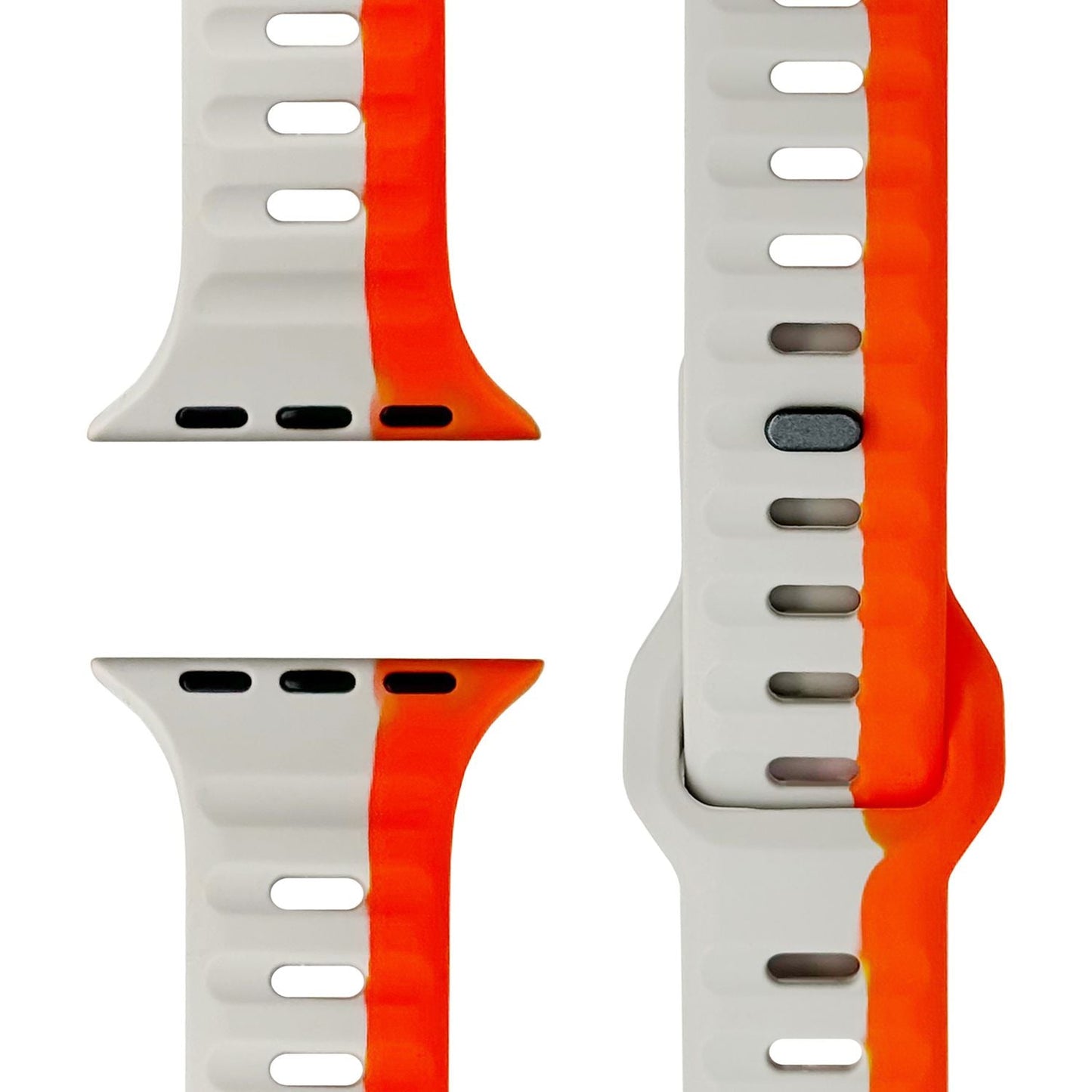 NALIA Motion Band for Apple Watch Ultra/SE/10/9/8/7/6/5/4/3/2/1, Case Size 42/44/45/46/49mm, Soft Silicone Replacement Sport Band with Snap-on Closure