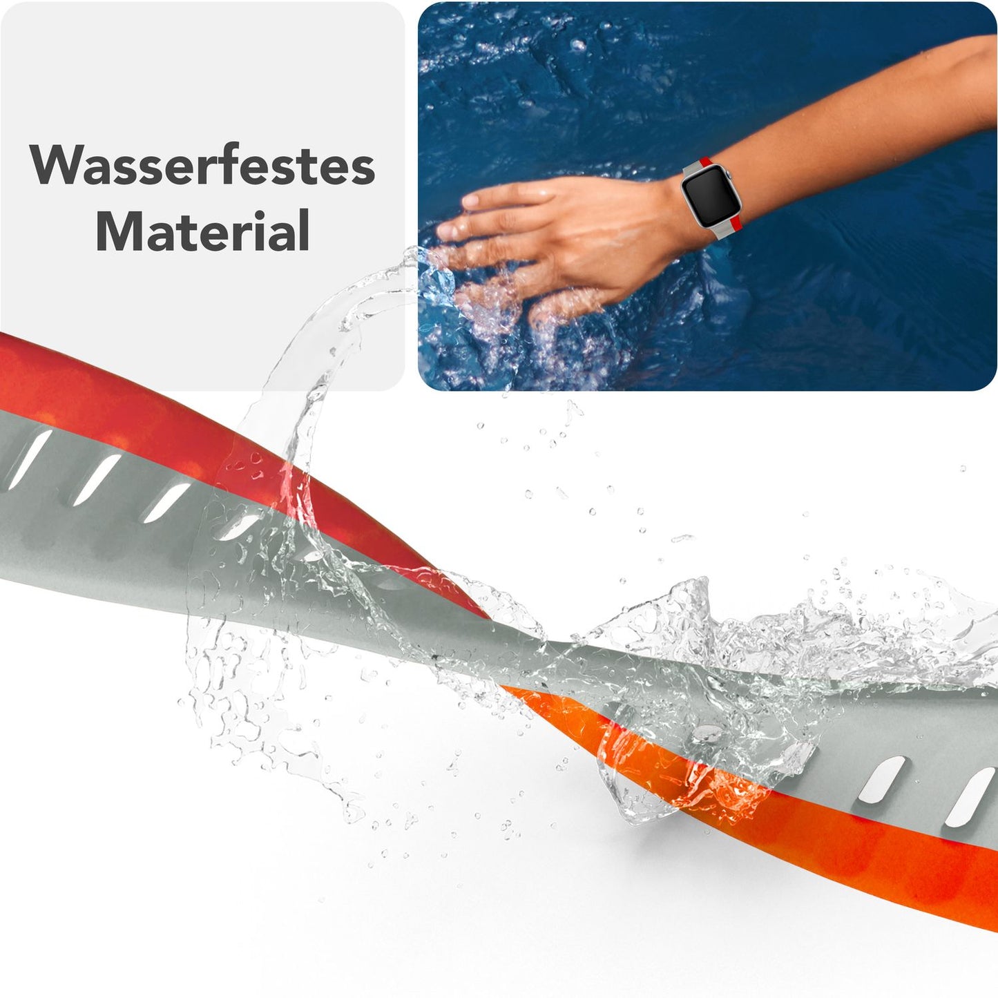 NALIA Motion Band for Apple Watch Ultra/SE/10/9/8/7/6/5/4/3/2/1, Case Size 42/44/45/46/49mm, Soft Silicone Replacement Sport Band with Snap-on Closure