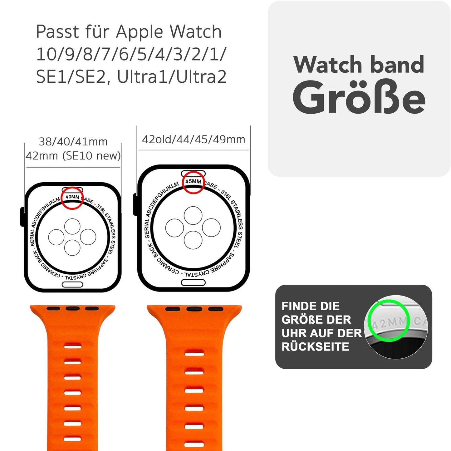 NALIA Motion Band for Apple Watch Ultra/SE/10/9/8/7/6/5/4/3/2/1, Case Size 42/44/45/46/49mm, Soft Silicone Replacement Sport Band with Snap-on Closure