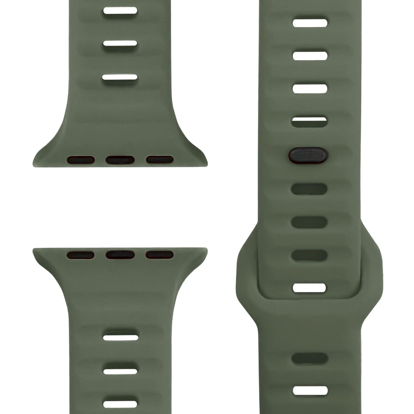 NALIA Motion Band for Apple Watch Ultra/SE/10/9/8/7/6/5/4/3/2/1, Case Size 42/44/45/46/49mm, Soft Silicone Replacement Sport Band with Snap-on Closure