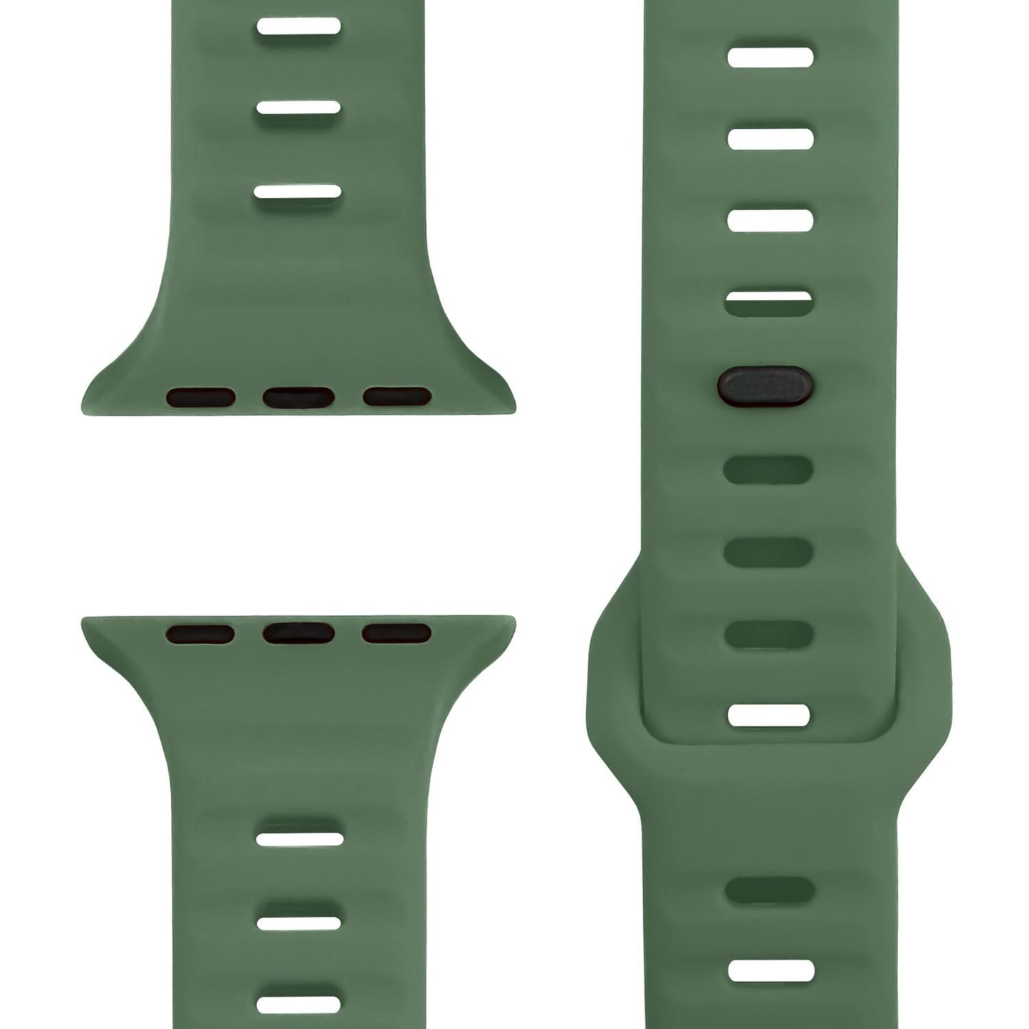 NALIA Motion Band for Apple Watch Ultra/SE/10/9/8/7/6/5/4/3/2/1, Case Size 42/44/45/46/49mm, Soft Silicone Replacement Sport Band with Snap-on Closure