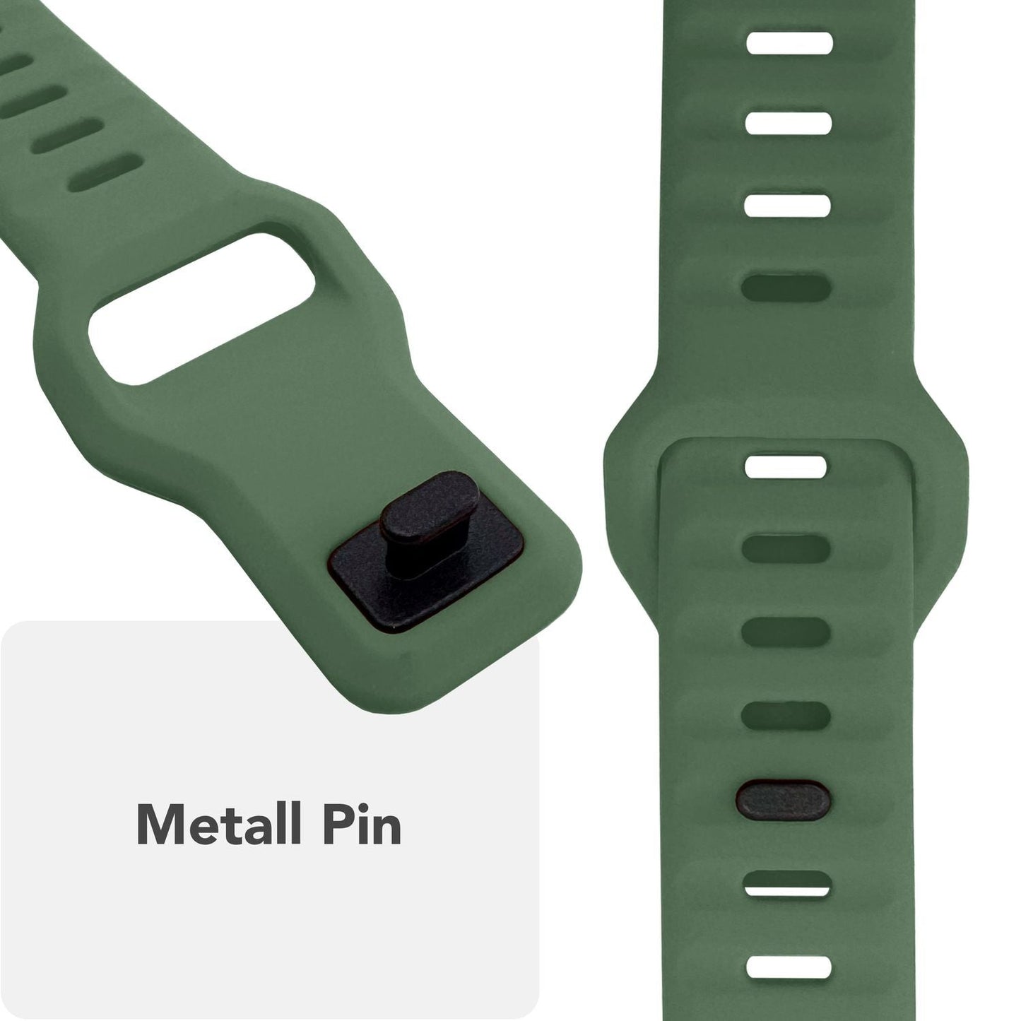 NALIA Motion Band for Apple Watch Ultra/SE/10/9/8/7/6/5/4/3/2/1, Case Size 42/44/45/46/49mm, Soft Silicone Replacement Sport Band with Snap-on Closure