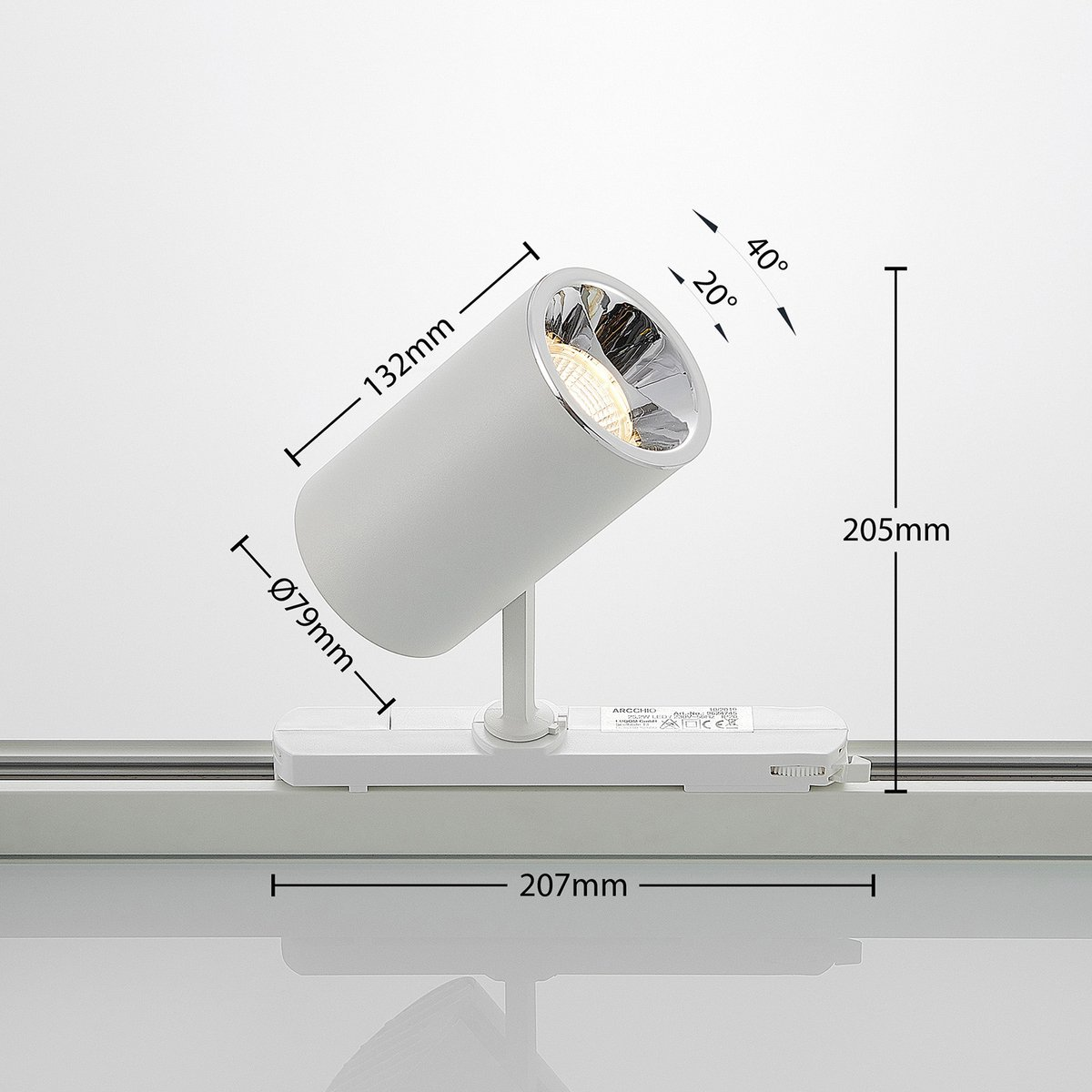 B-flokks Arcchio Vedro LED-skálarljós 3.000 K 25,2 W loftljós S8