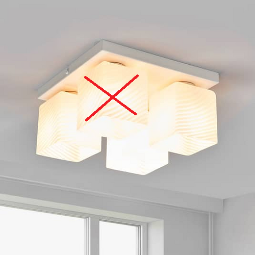 B-Ware Euluna Deckenlampe Vega Baldachin Deckenlicht Deckenleuchte Siehe Text/Foto