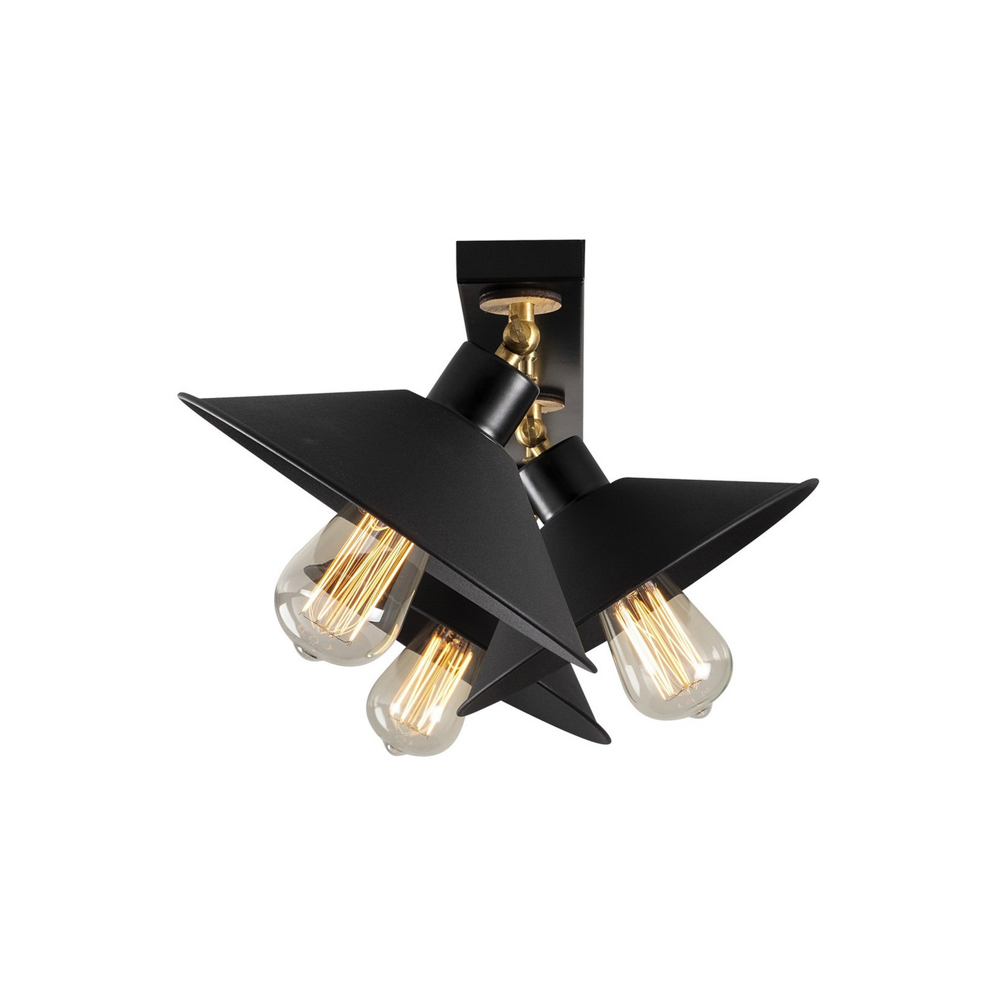 B-flokks loftljós Berceste N 660 3 ljósa ø24cm svart loftlampi ljóskastari