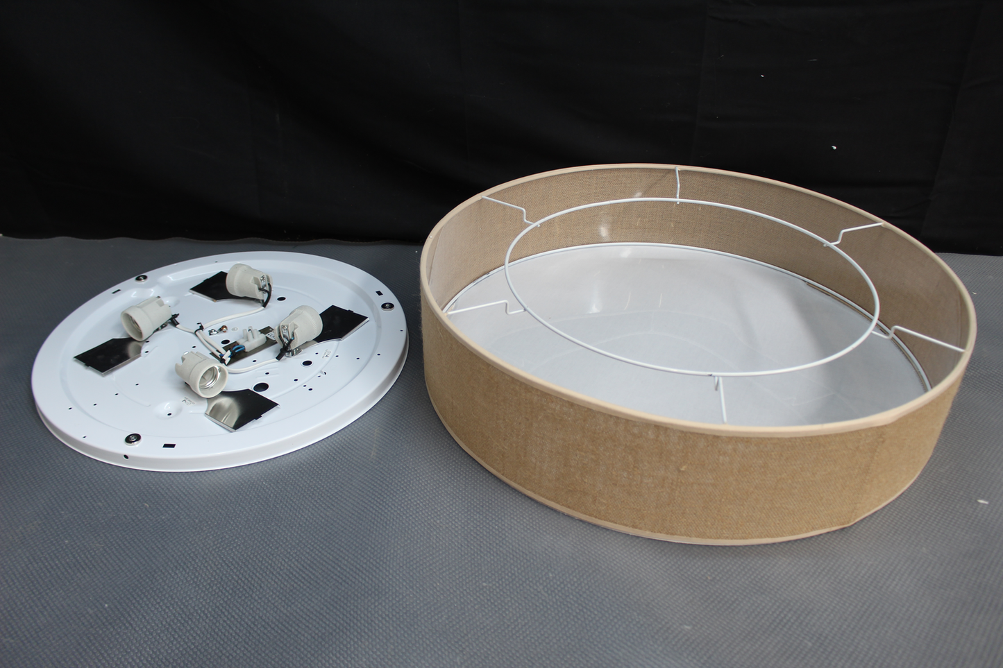 B-grade Euluna jute ceiling light, ceiling lamp, light fixture, lamp. See text/photo.