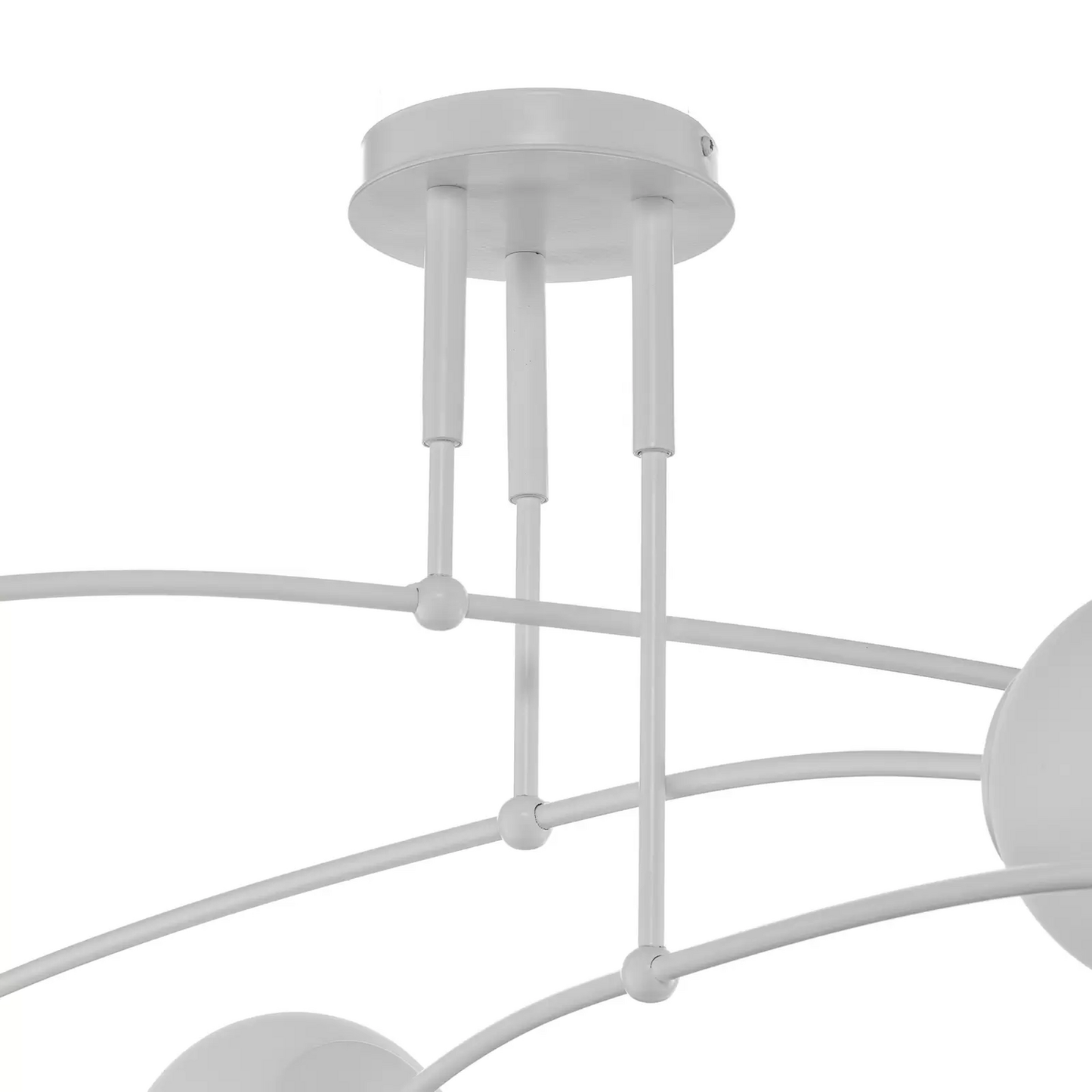 Loftljósið Pregos 6, í B-flokki, sex ljósastaurar, hvítt. Loftlampi. Sjá texta/mynd.