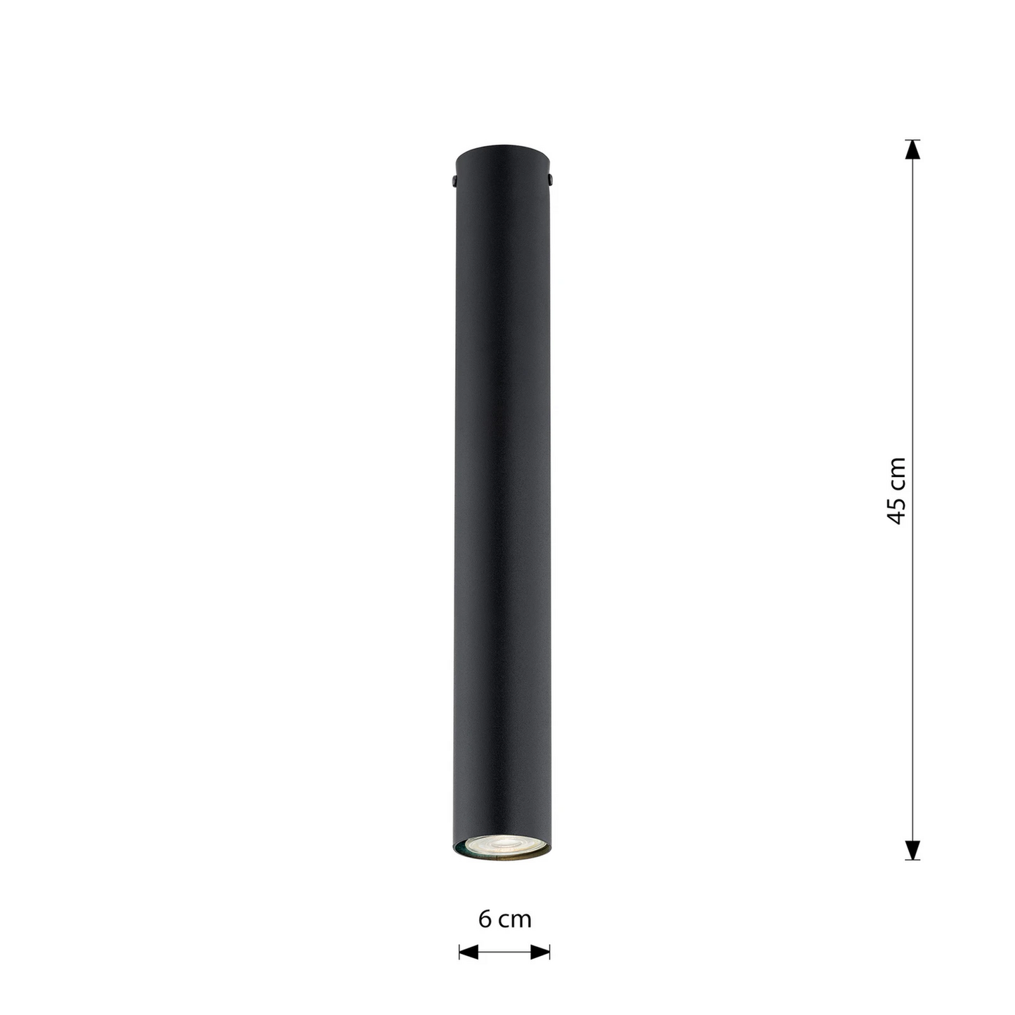 B-flokks Emibig Tecno 1 L Gu10 H45 cm loftkastari, svartur, hengiljós