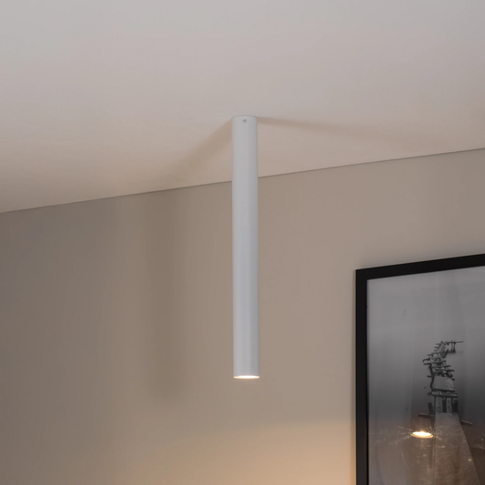 B-flokks Emibig Tecno 1 XL loftljós, hengiljós, GU10, H60 cm, hvítt