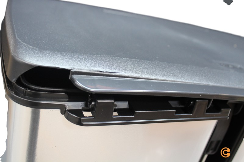 B-flokks Curver Deco Bin Slim 254619 ruslatunna 52 L silfurfötu Sjá texta/mynd