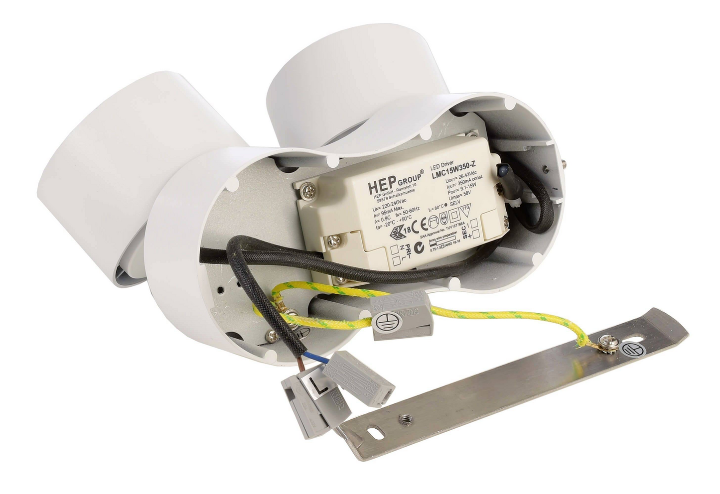 B-lager Deko Light loftljós, utanáliggjandi ljós, LED merkjahvítt, Uni II Mini Dou, hlýtt hvítt