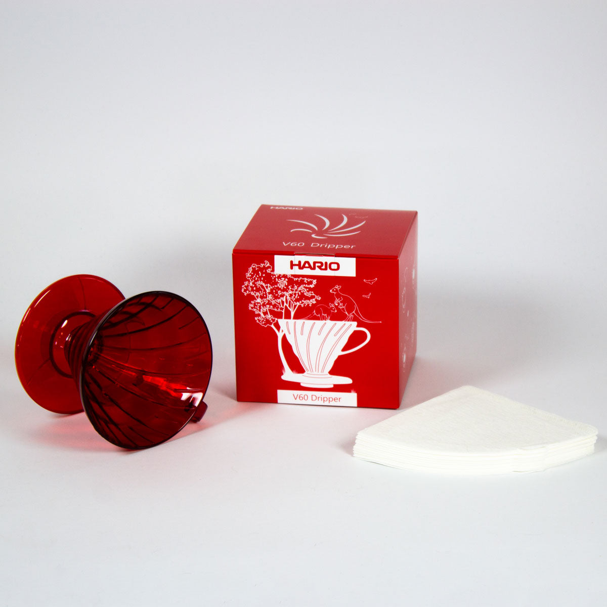 Hario V60-02 Plastic Coffee Dripper with 40 Filters