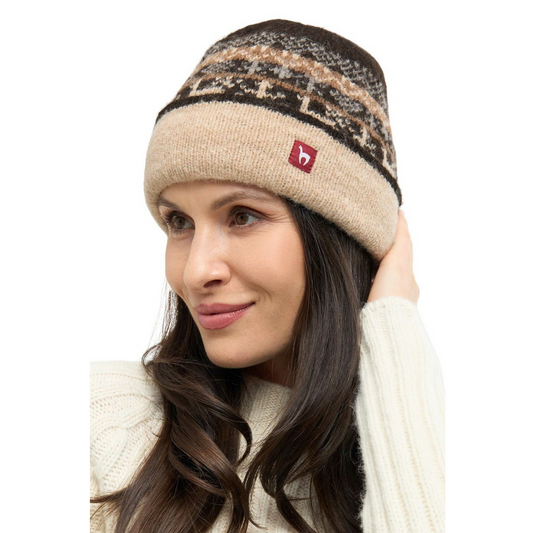 Apu Kuntur - Alpaka Mütze NATURA – Wendemütze aus 100% - ungefärbt