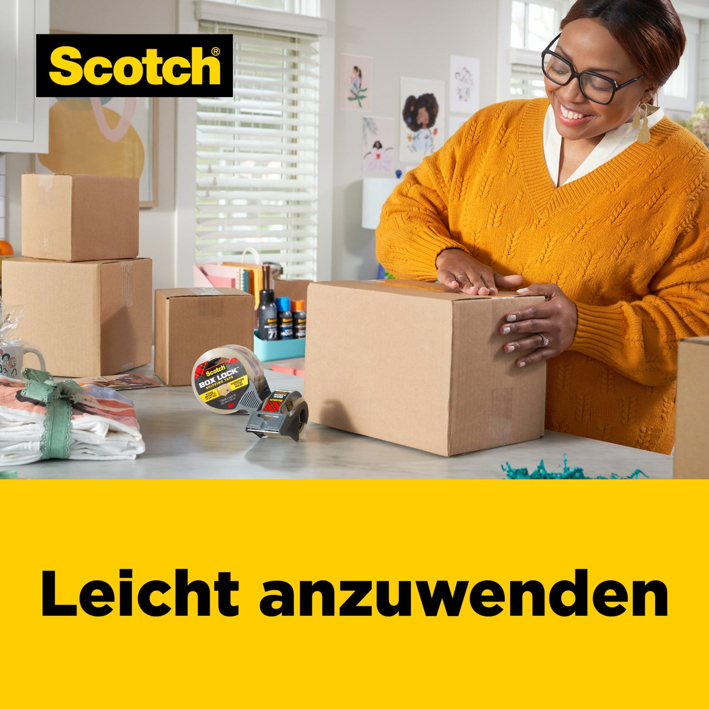 Scotch® Box Lock™ Verpackungsklebeband 48 mm x 20,3 m
