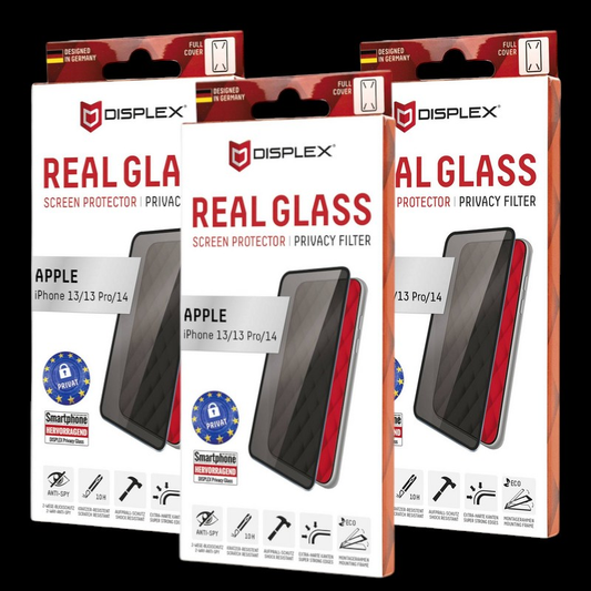 B-flokks Displex Privacy Glass skjávörn fyrir Apple iPhone 14/13/13 Pro (3 stykki)