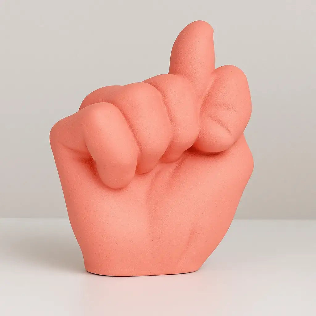 Handfigur Ablehnung – humorvolle Dekoration & DIY-Unikat