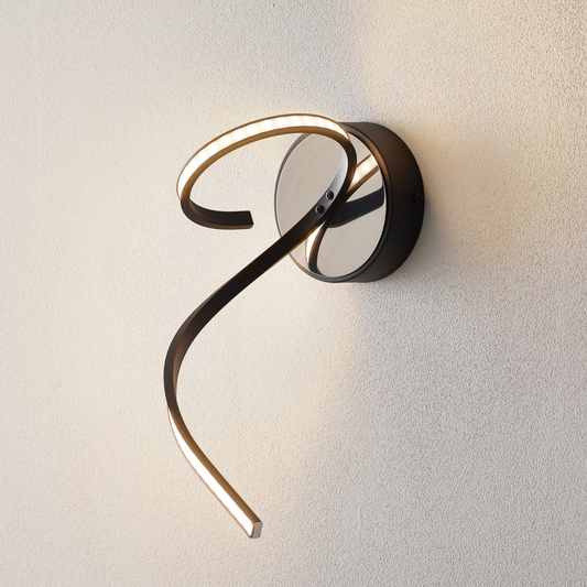 B-lager Domiluce LED veggljós Lungo LED veggljós svart fjarstýring