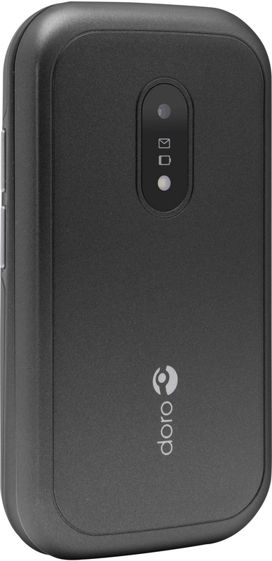 Doro 6040 svartur farsími með stórum hnöppum, myndavélasími, á lager.