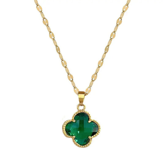 Kleeblatt Kette Gold – 18K vergoldet & Edelstahl