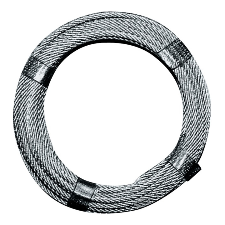 B-flokks vírreipi, galvaniseraður, D4 0 mm, L200 m, 6x7 1 Fe, brotstyrkur 9,38 k N, stál