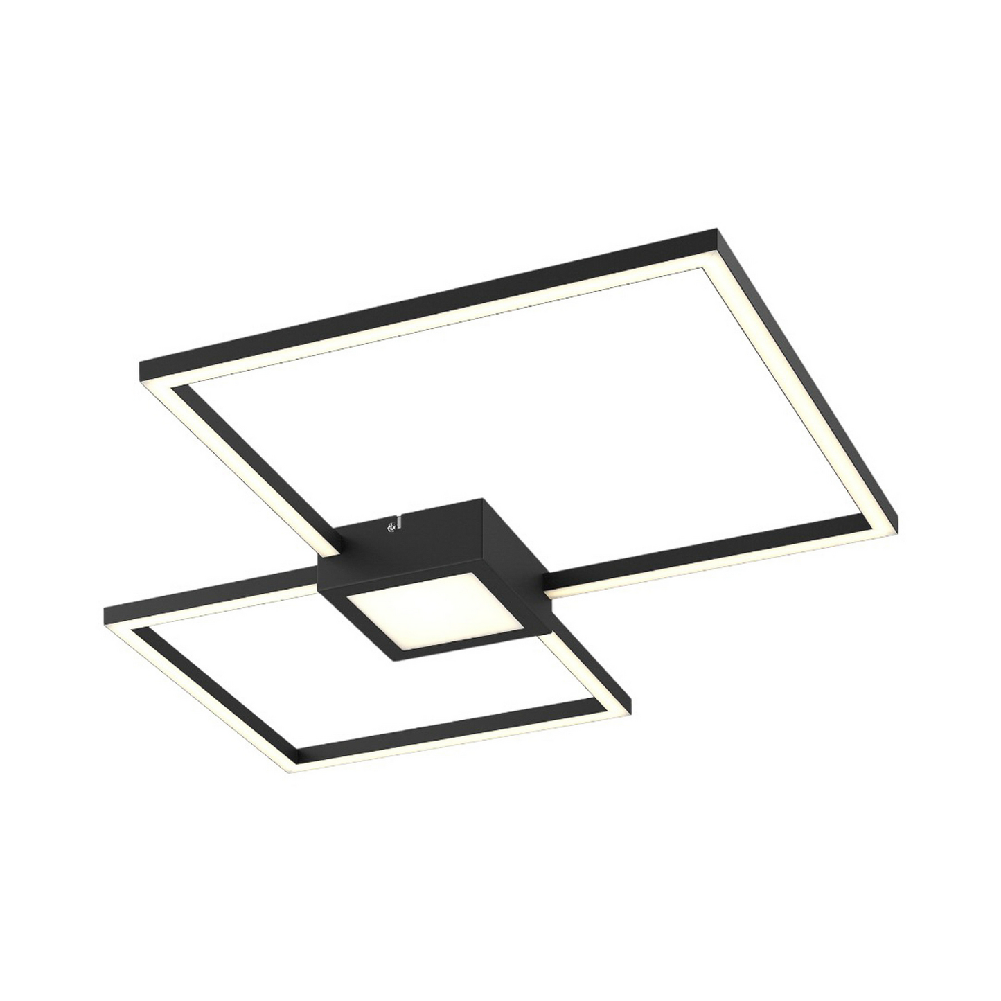 B-grade Lindby Duetto LED ceiling lamp, decorative ceiling light, LED anthracite, 28 W