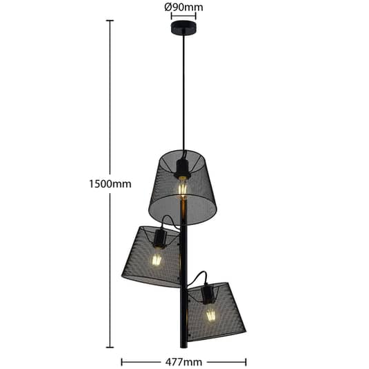 B-stock Lindby Kirill hanging light hanging lamp lamp light ceiling lamp three-bulb E27 