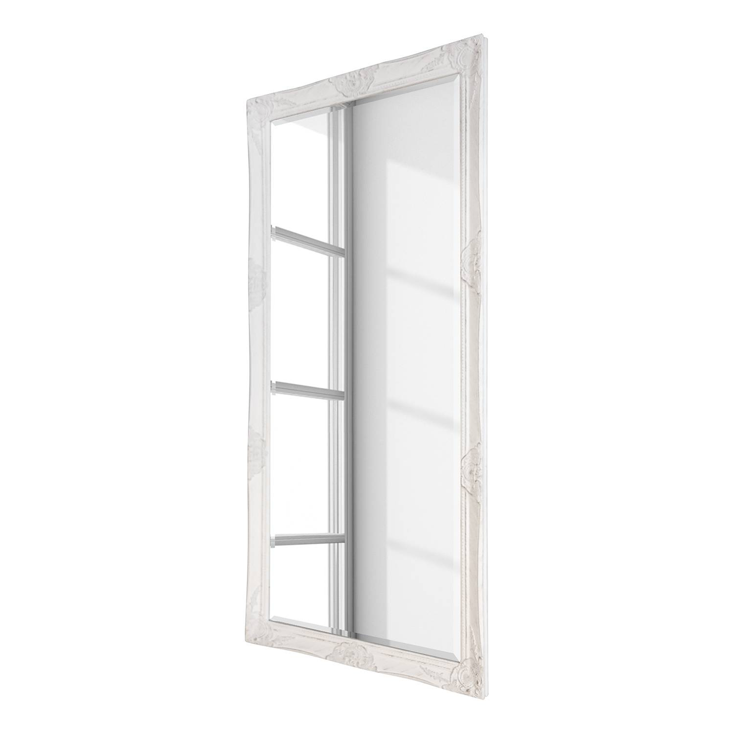 B-Ware twentyfour Spiegel Varela I Paulownia Dekospiegel Wandspiegel teilmassiv Weiß