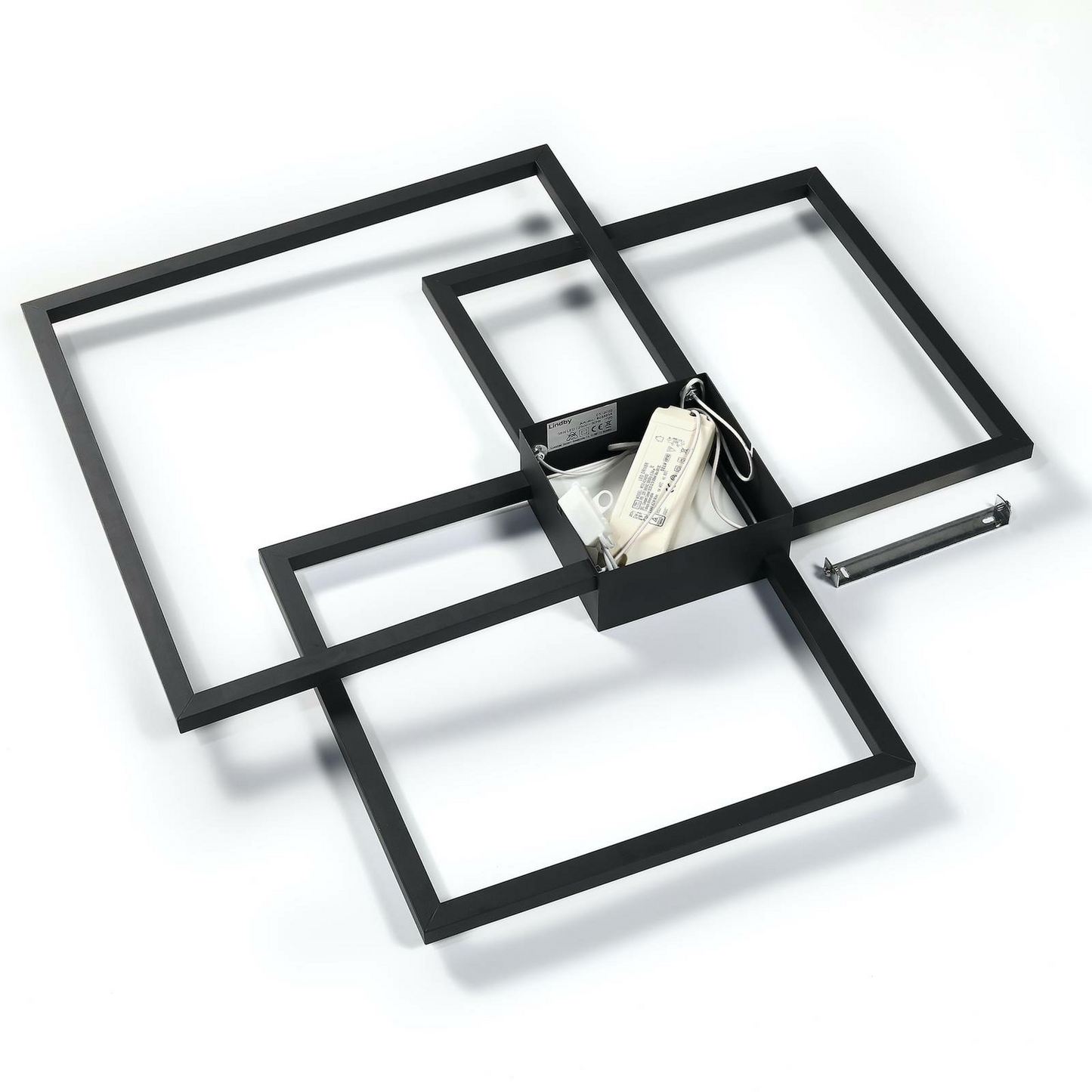 B-grade Lindby Duetto LED ceiling lamp, ceiling light, anthracite, 38 W