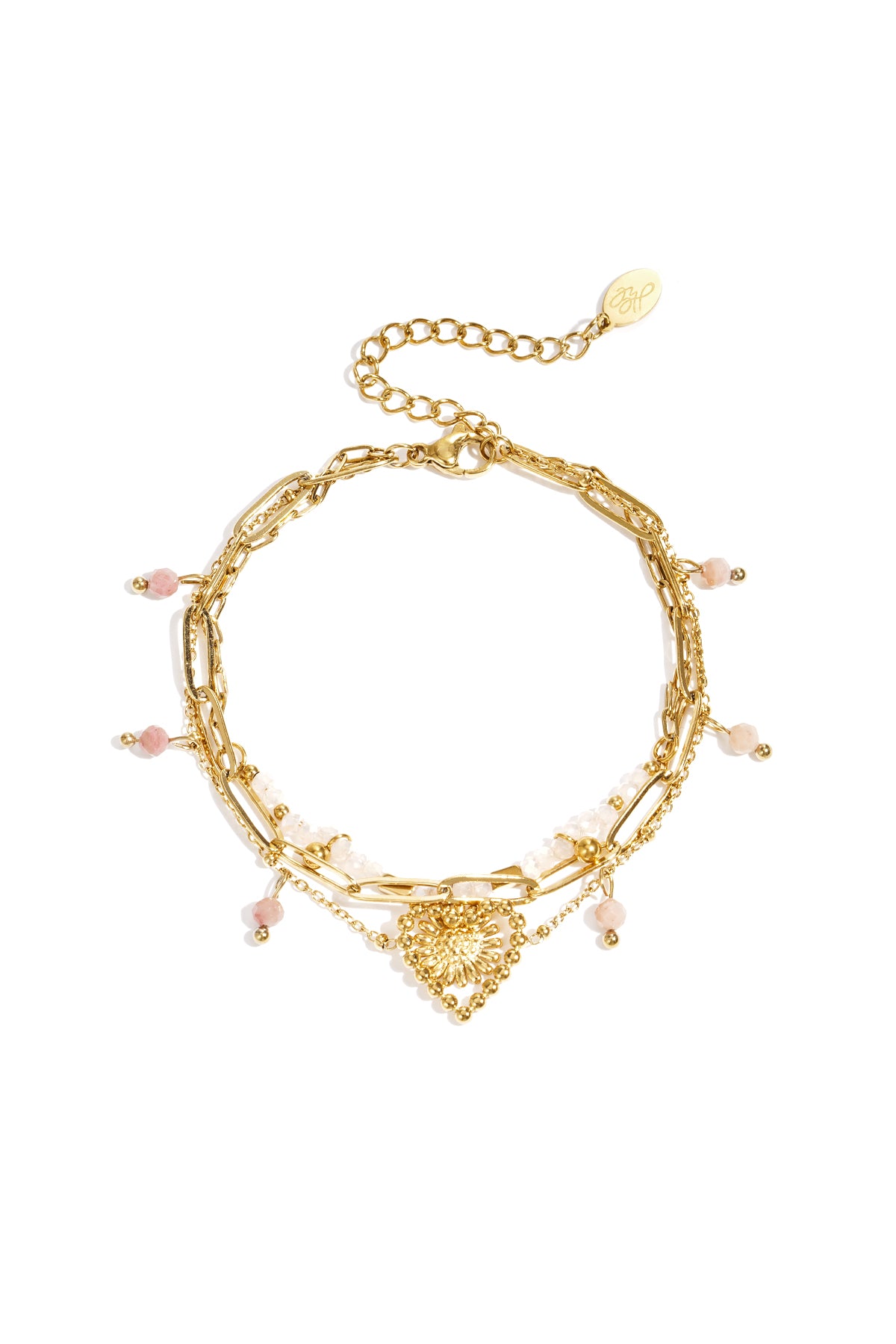 Edelstahl-Charm-Armbänder, Blumenmuster, lässige und schlichte Serie, Damenschmuck