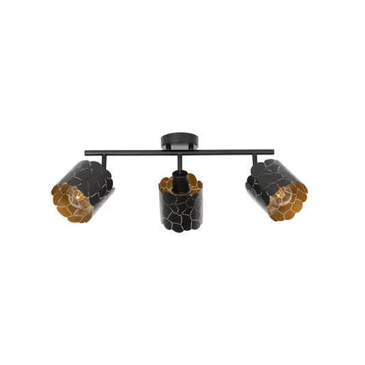 B-grade Lindby ceiling light Aralena black gold length 70 cm ceiling lamp light