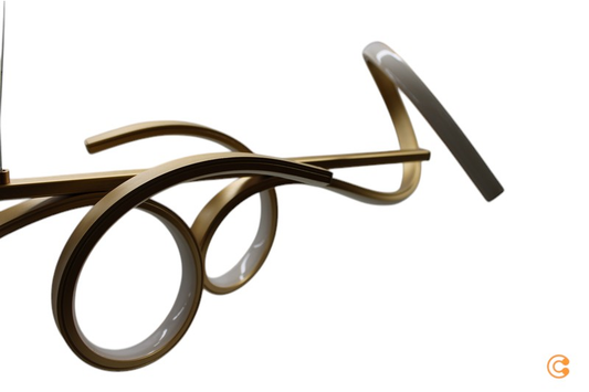 B-Ware Leuchten Direkt Led Pendelleuchte Curls Hängelampe Deckenlampe Led Messing M414