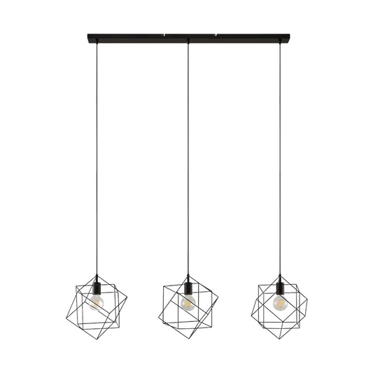 B-grade Lindby Finnigan pendant light with grid shade, ceiling lamp, decorative pendant light, E27