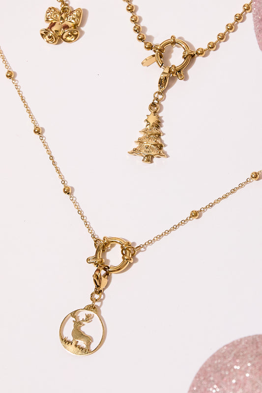 Edelstahl Schmuck Charms Tier Casual Weihnachten Einfache Serie frauen schmuck