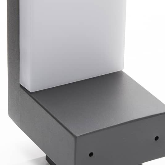 Lindby Dionys LED útiveggljós í B-flokki, garðljós, dökkur skjár 