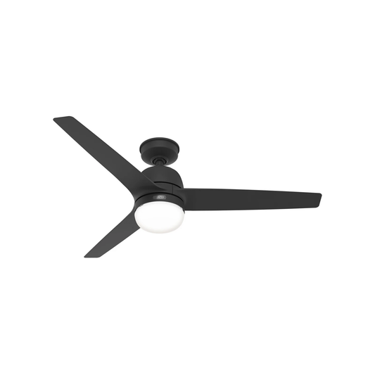 B-stock Hunter Sea Wave ceiling fan lamp IP44 black fan ventilator lamp