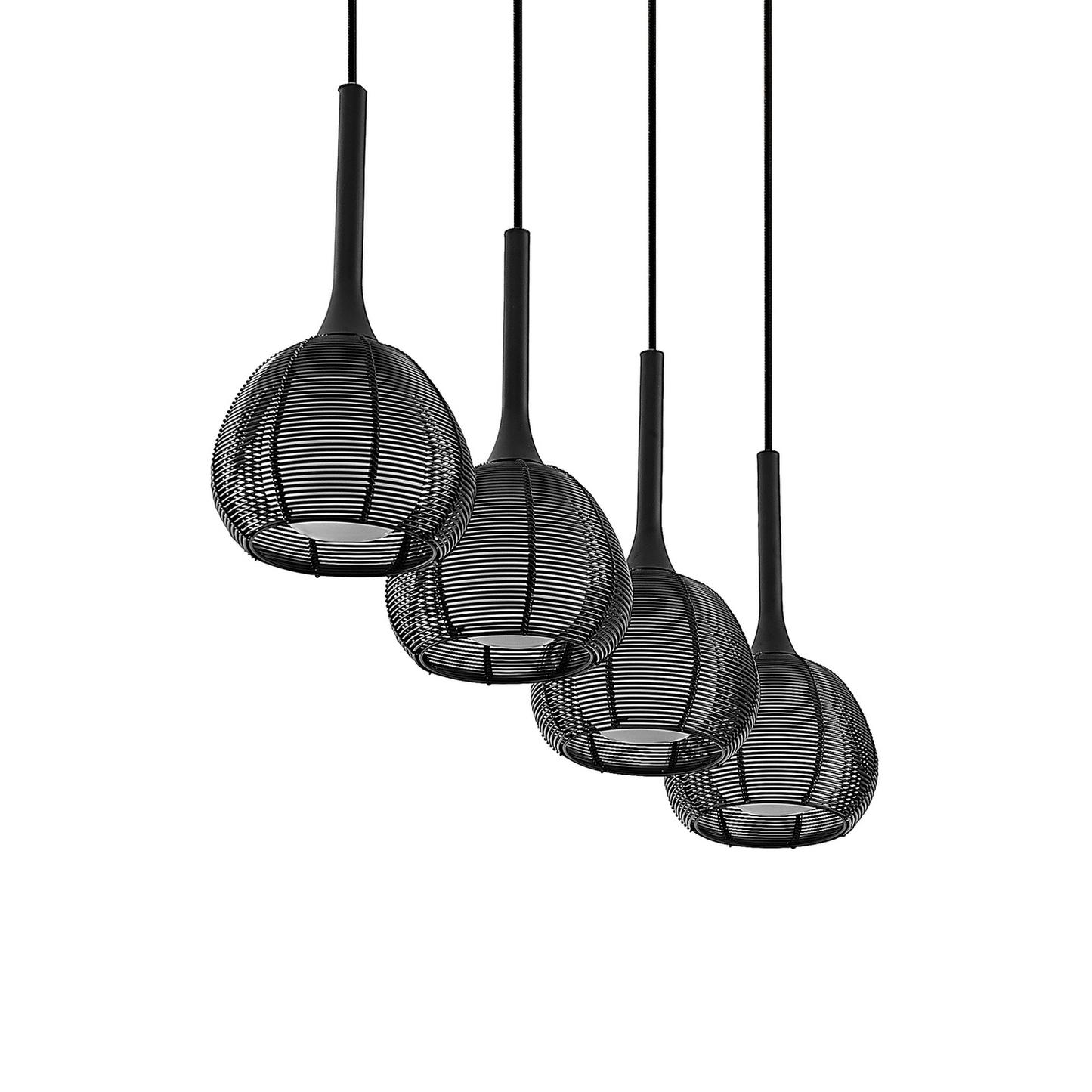 B-Ware Lucande Tetira Hängeleuchte Hängeleuchte Lampe Leuchte Esstisch 4fl Lang Schw397