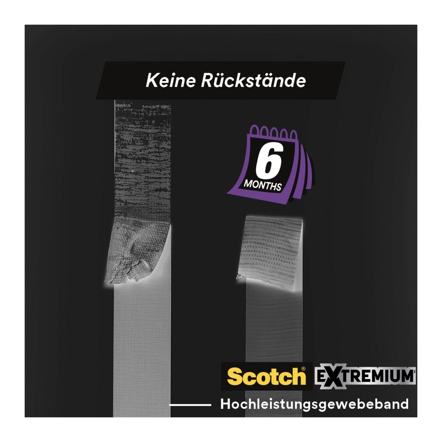 Scotch® Extremium™ No Residue Hochleistungs-Gewebeklebeband, 18,2 m x 48 mm, 1 Rolle/Pake | Packung (1 Rolle)