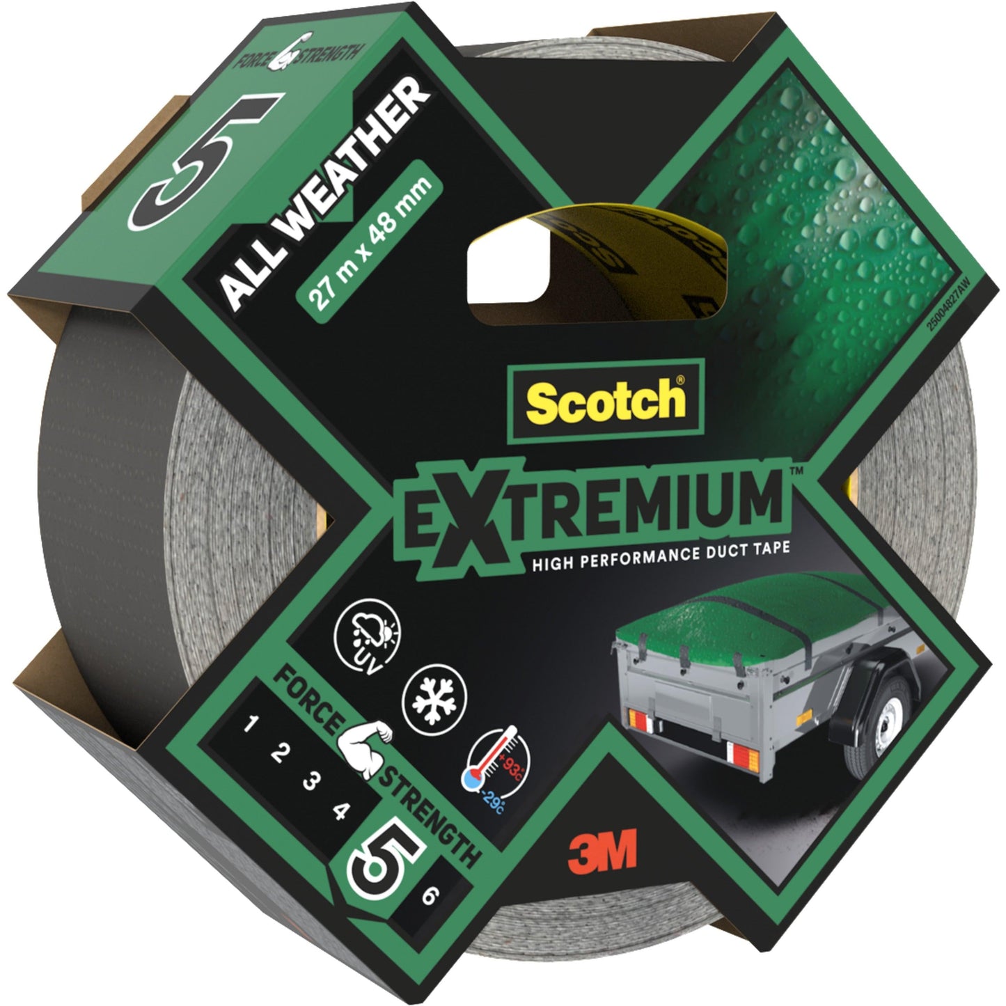 Scotch® Extremium™ All Weather Hochleistungs-Klebeband, 27 m x 48 mm, 6 STK,/PACKUNG | Packung (1 Rolle)