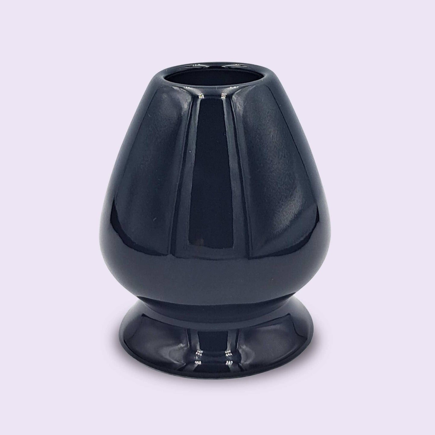 Matcha whisk holder Kusenaoshi black ceramic