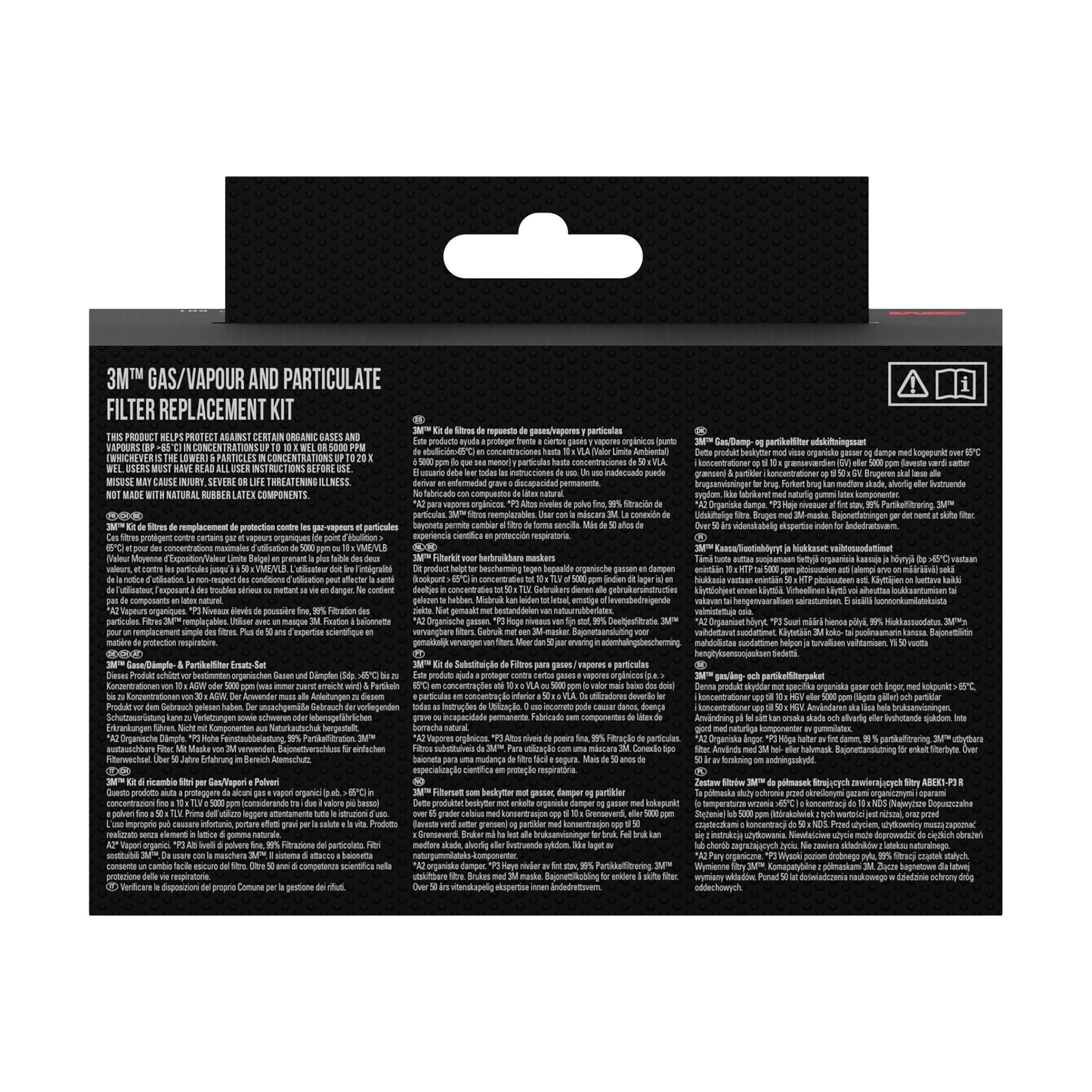 3M™ Atemschutzmaske 6002KIT-1 mit austauschbaren Filtern, A2P2 Organische Dämpfe (1x6200, 2x6055, 2x5925, 2x501) | Packung (1 Stück)