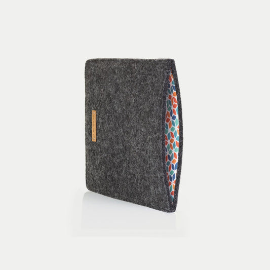 Hülle für PocketBook Verse Lite | aus Filz und Bio-Baumwolle | anthrazit - colorful | Modell "LET"